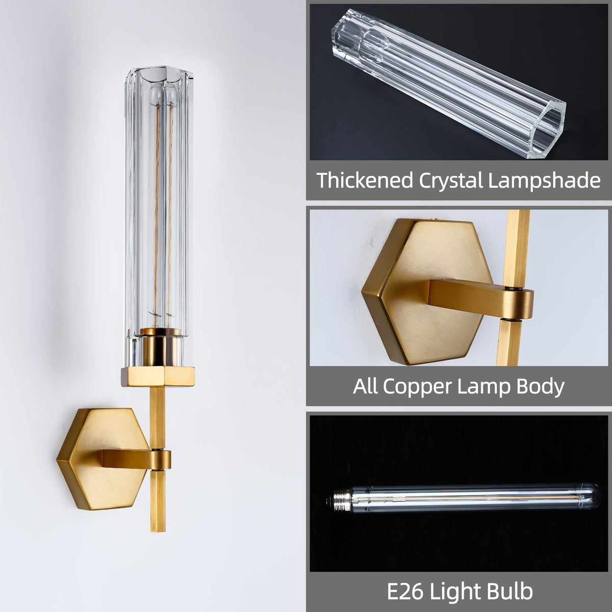 Adam Polygonal Crystal Series Wall Sconce, chandelier - view 16