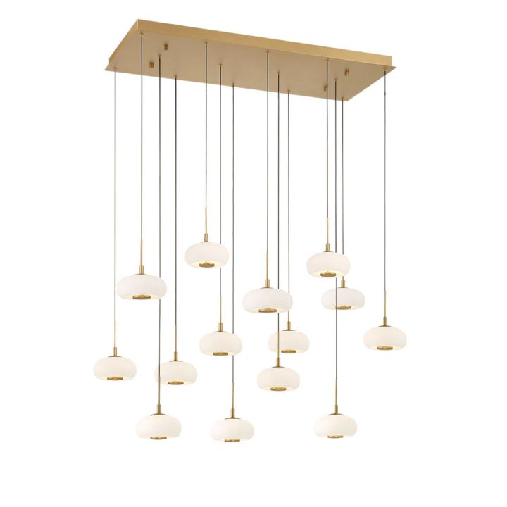 Lanterns 14 Light Rectangular LED Chanderlier, chandelier