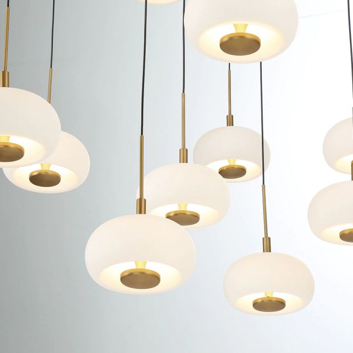 Lanterns 14 Light Rectangular LED Chanderlier, chandelier - view 4