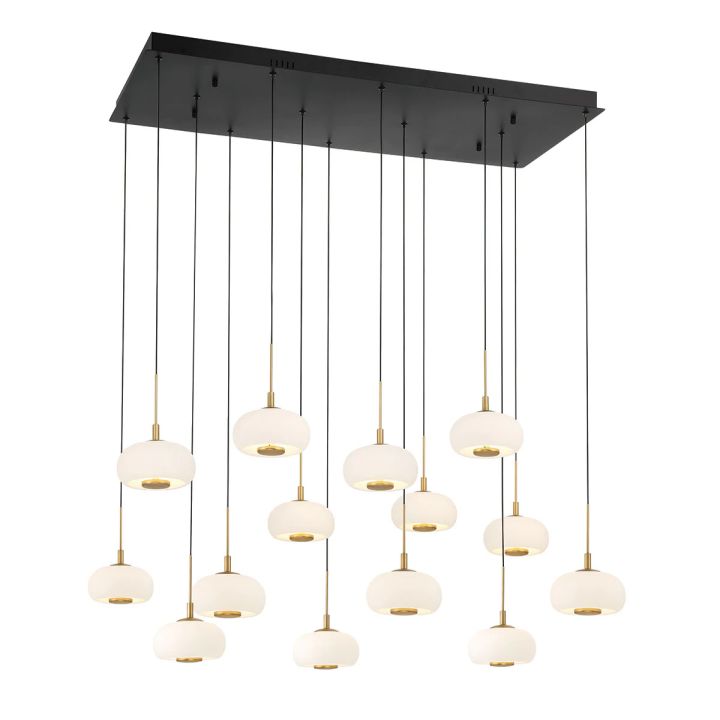 Lanterns 14 Light Rectangular LED Chanderlier, chandelier - view 2