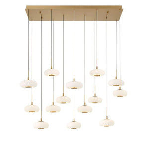 Lanterns 14 Light Rectangular LED Chanderlier, chandelier - view 3