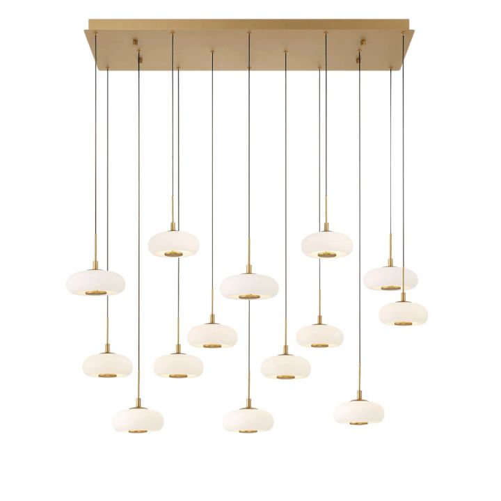 Lanterns 14 Light Rectangular LED Chanderlier, chandelier - view 3