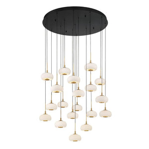 Alabaster 19 Lights Round LED Chandelier - view 2