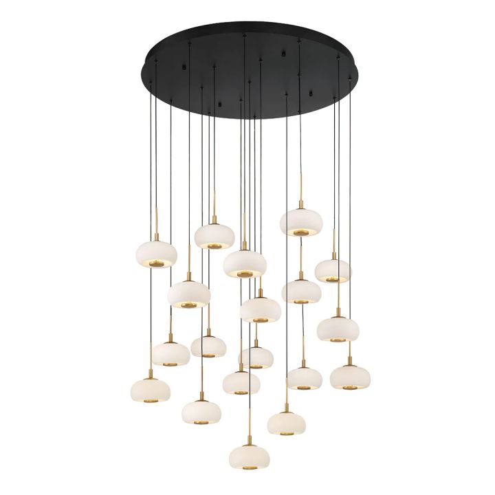 Alabaster 19 Lights Round LED Chandelier - view 2