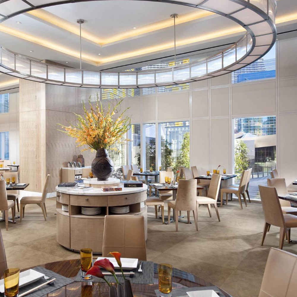 Large round ring chandelier, steel