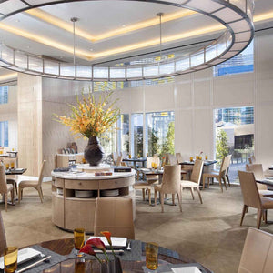 Large round ring chandelier, steel