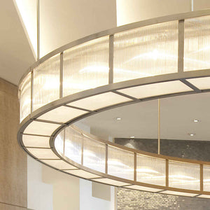 Large round ring chandelier, steel - view 2