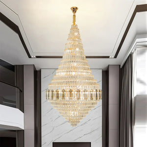 Large Gold Chandelier Luxury Art Glass - view 5