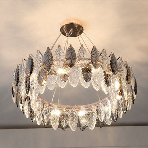Luxirious Leaf Ring Chandelier 19" - view 2
