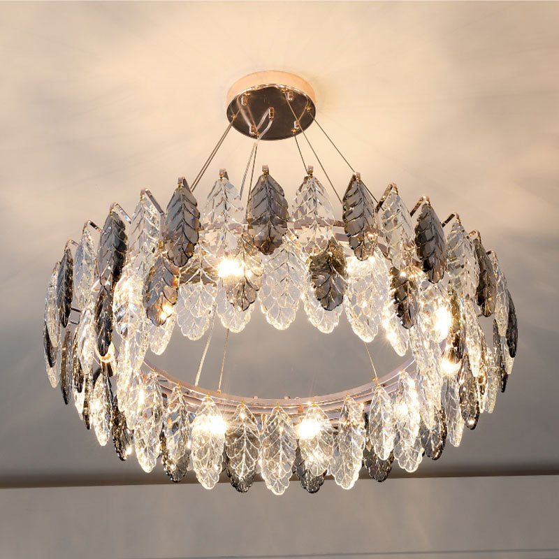 Luxirious Leaf Ring Chandelier 19" - view 2