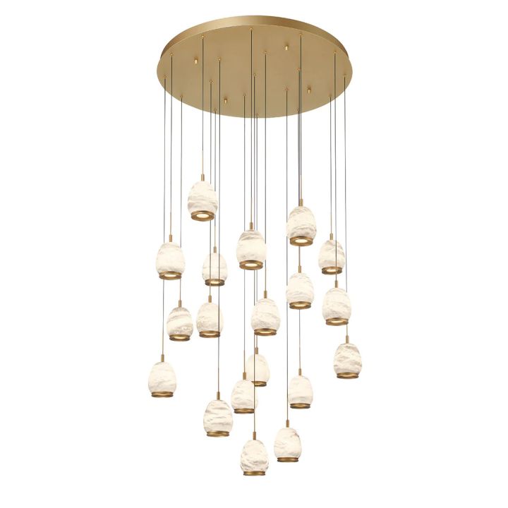 Lucidate Alabaster Round LED Chandelier - view 4