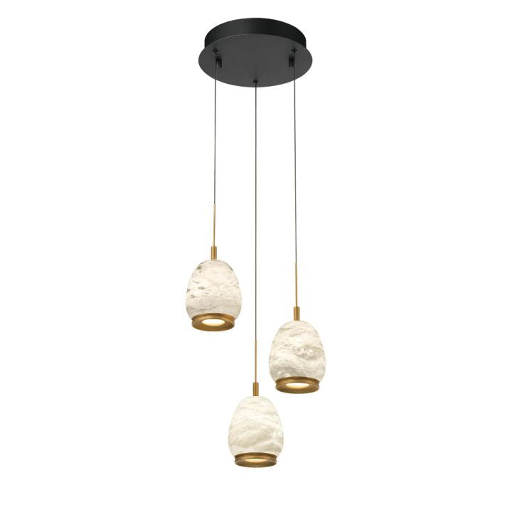 Alabaster Round  LED Pendant, chandelier - view 4