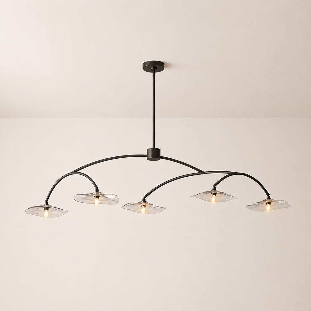 Lilia Clear Glass Linear Chandelier - view 2