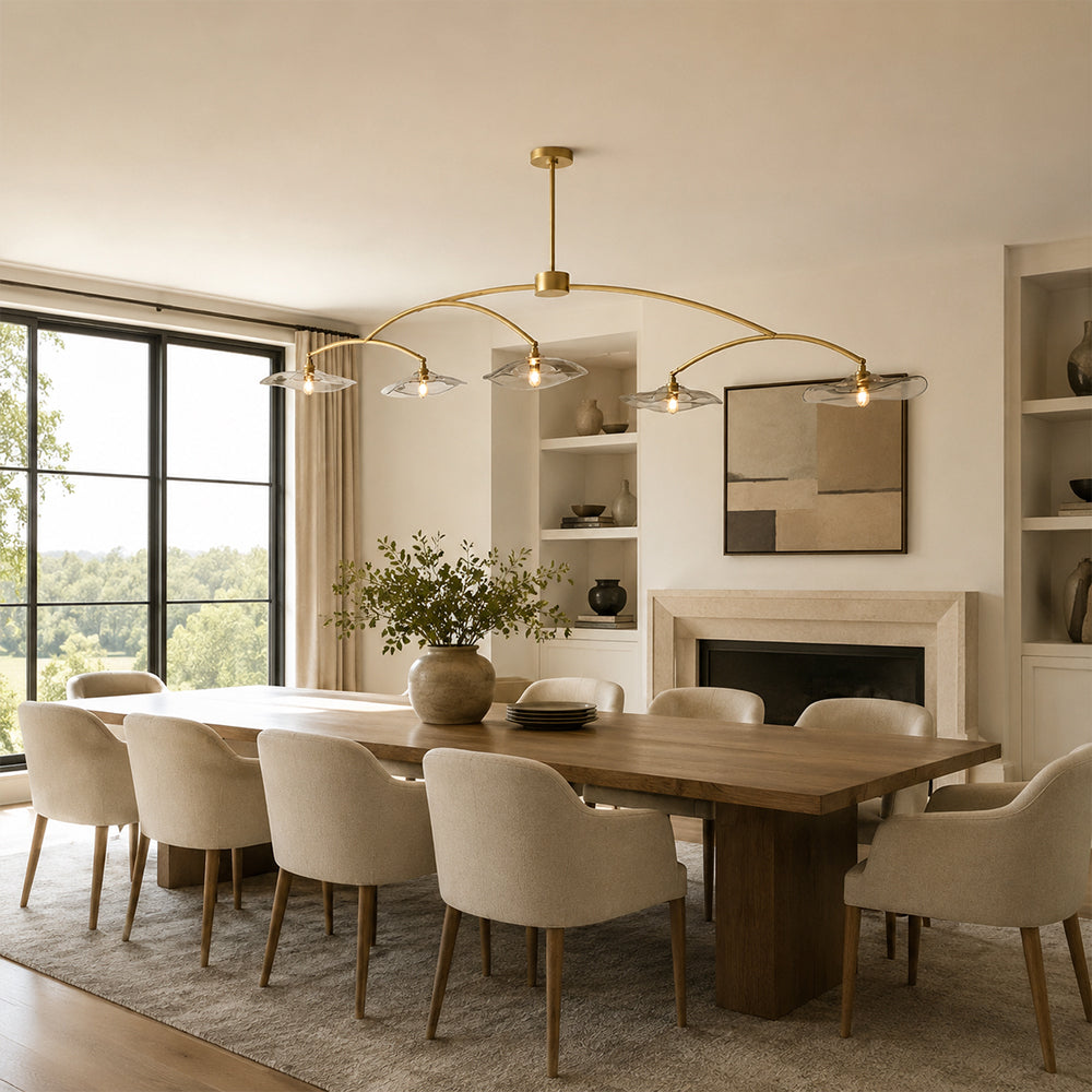 Lilia Smoke Glass Linear Chandelier - view 7