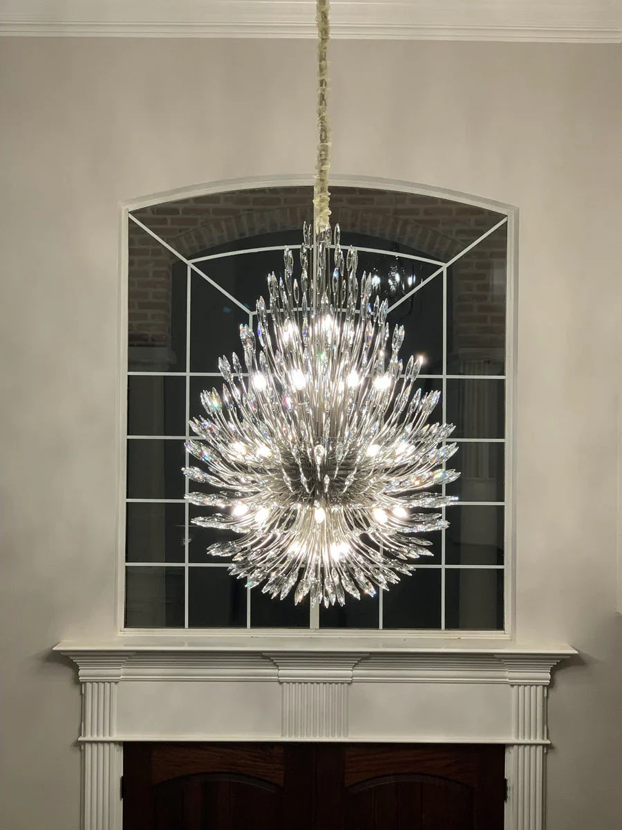 Lily Starburst Crystal Sputnik Chandelier 43" - view 4