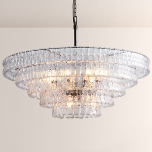 Lime 4-Tier Glass Round Chandelier - view 3