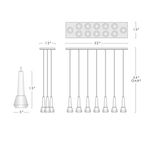 Abner Linear Crystal Chandelier - view 5