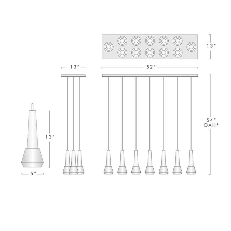 Abner Linear Crystal Chandelier - view 5