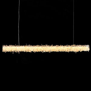 Rock Crystal Cluster Linear Dining Chandelier - view 6