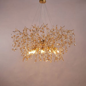 Art Deco Modern Gold Chandelier Light Fixture - view 4
