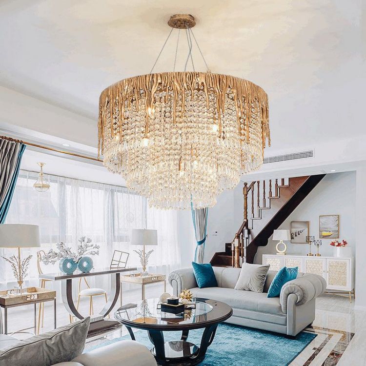 Crystal Cascade Chandelier