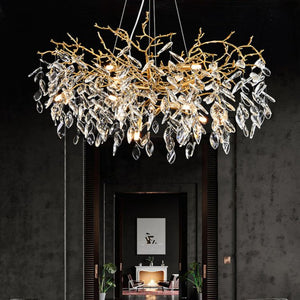Gold Chandeliers Tree Branch Kitchen, Modern Crystal Chandelier - view 5