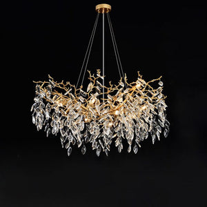 Gold Chandeliers Tree Branch Kitchen, Modern Crystal Chandelier - view 2