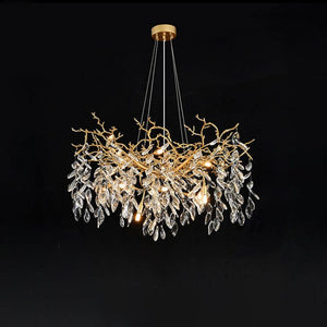 Gold Chandeliers Tree Branch Kitchen, Modern Crystal Chandelier - view 3