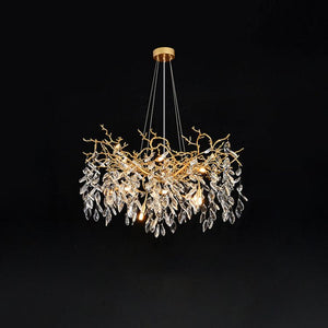 Gold Chandeliers Tree Branch Kitchen, Modern Crystal Chandelier - view 4
