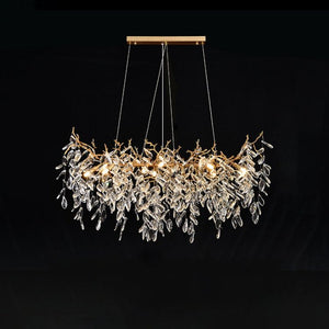 Lumanna Linear Gold Chandeliers Tree Branch Kitchen, Gold Chandelier - view 4