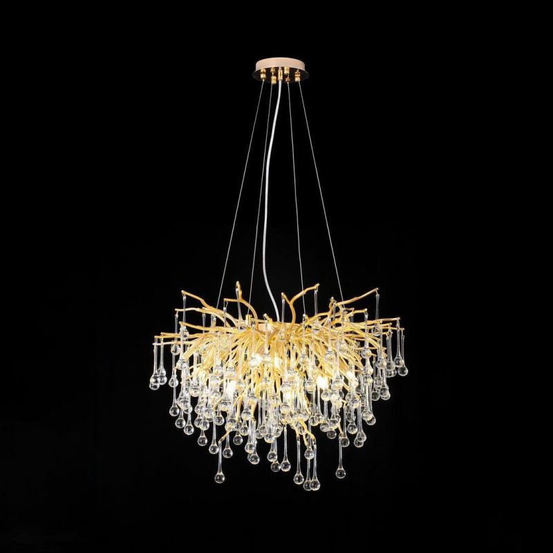 Aqua Modern Crystal Tree  Branch Chandelier 23.6" D