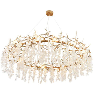 Akari Round Circle Fortune Tree Branch Round Chandelier - view 7