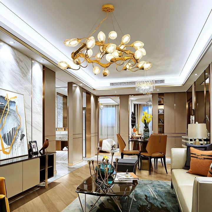 Lotus Brass Chandeliers - view 4