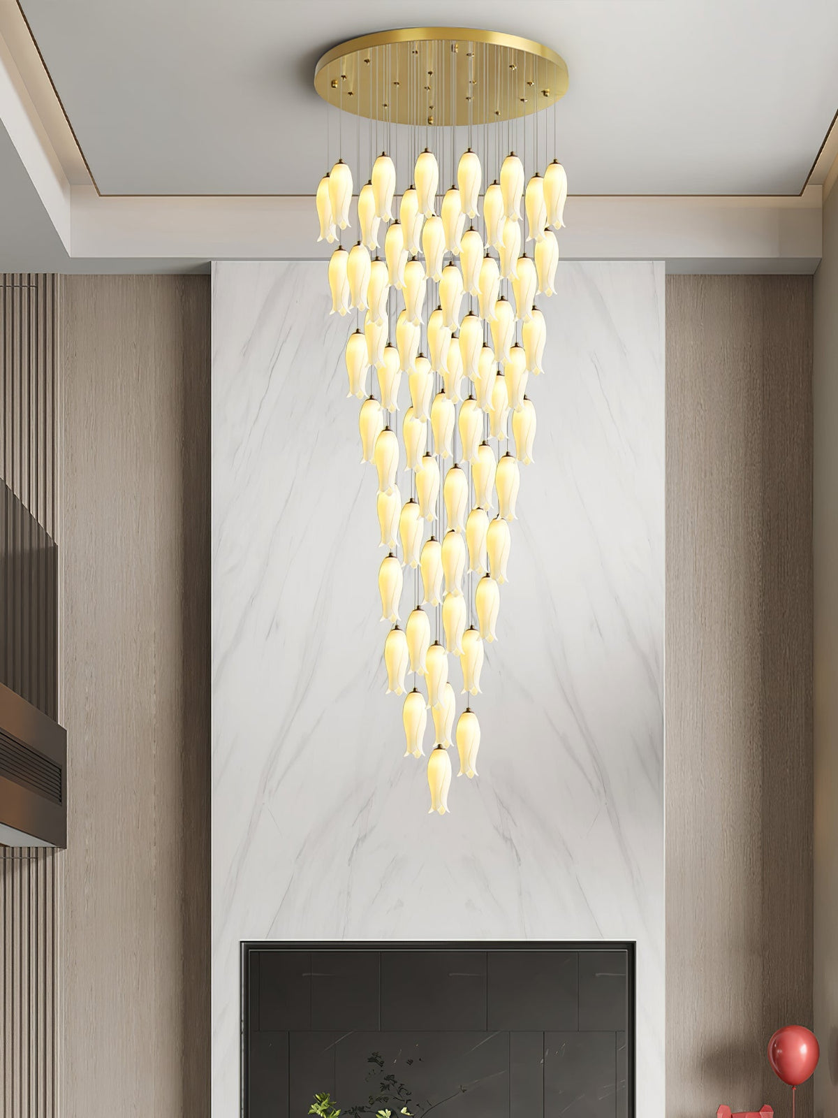 Luma Flora Stairs Chandelier, ceramic - view 11