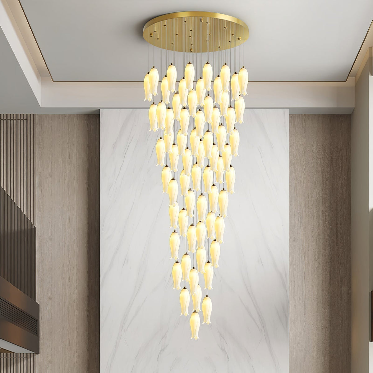 Luma Flora Stairs Chandelier, ceramic - view 5