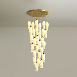 Luma Flora Stairs Chandelier, ceramic - view 20