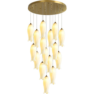 Luma Flora Stairs Chandelier, ceramic - view 34