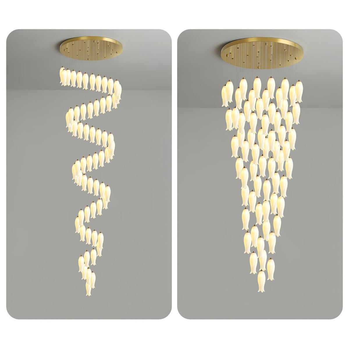 Luma Flora Stairs Chandelier, ceramic - view 37