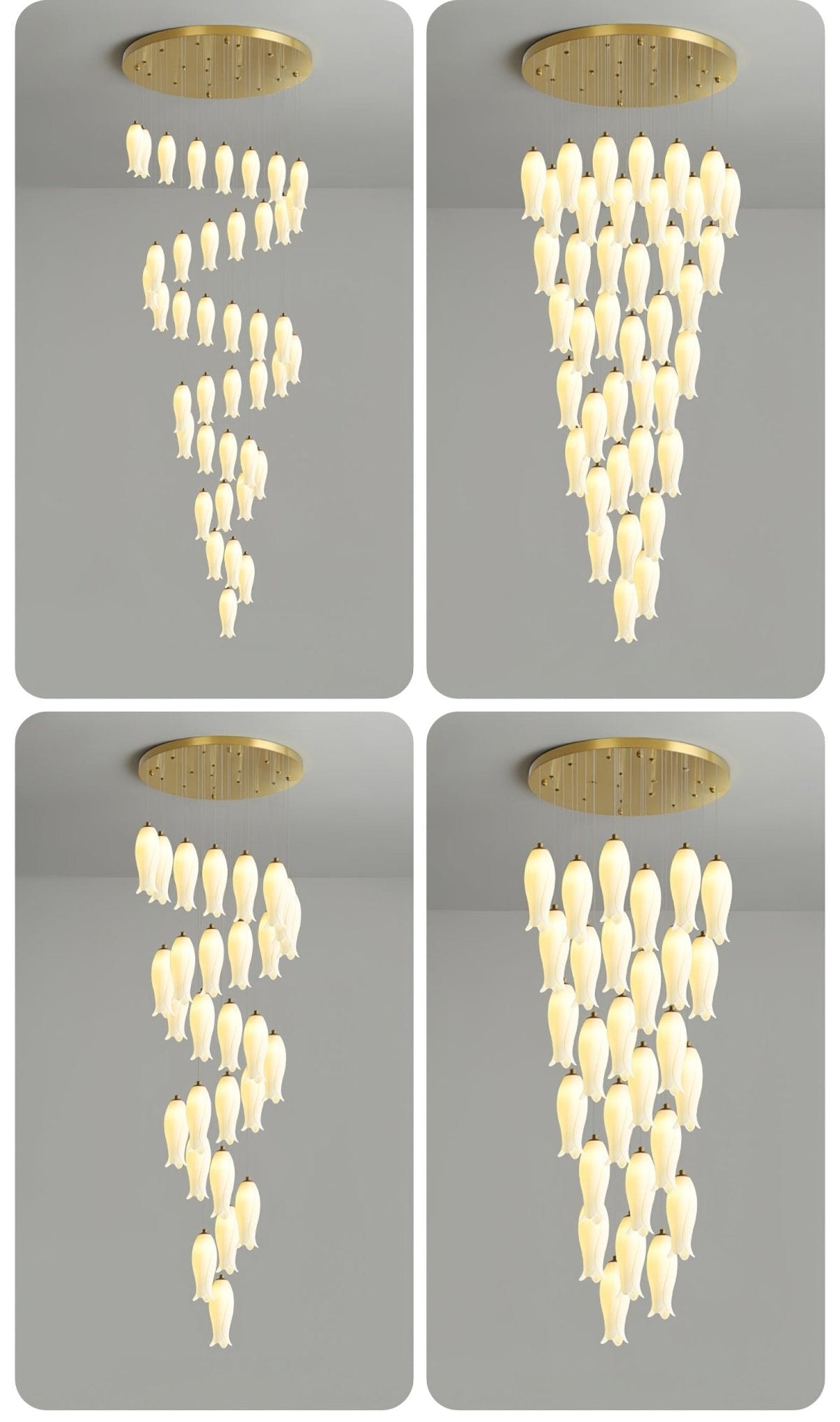 Luma Flora Stairs Chandelier, ceramic - view 38