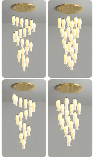 Luma Flora Stairs Chandelier, ceramic - view 39