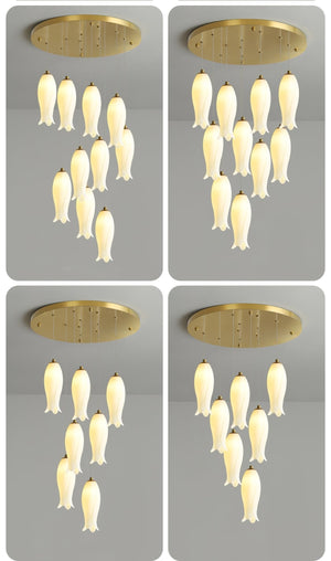 Luma Flora Stairs Chandelier, ceramic - view 40