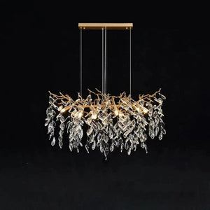 Lumanna Linear Gold Chandeliers Tree Branch Kitchen - view 2