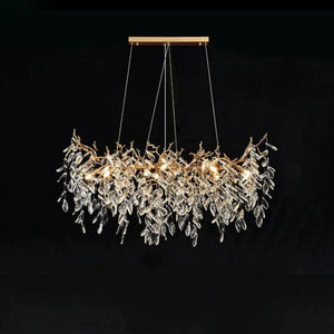 Lumanna Linear Gold Chandeliers Tree Branch Kitchen - view 3