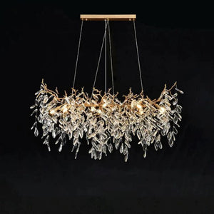 Lumanna Linear Gold Chandeliers Tree Branch Kitchen - view 5