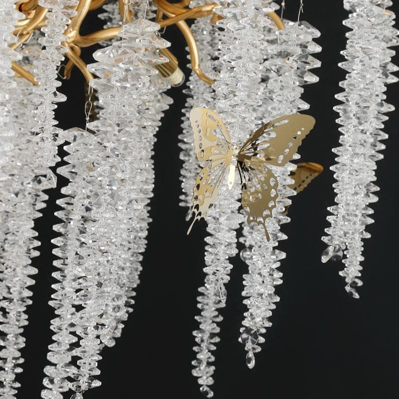 Modern Snowflake Crystal Branch Chandelier