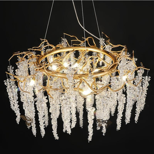 Modern Snowflake Crystal Branch Chandelier
