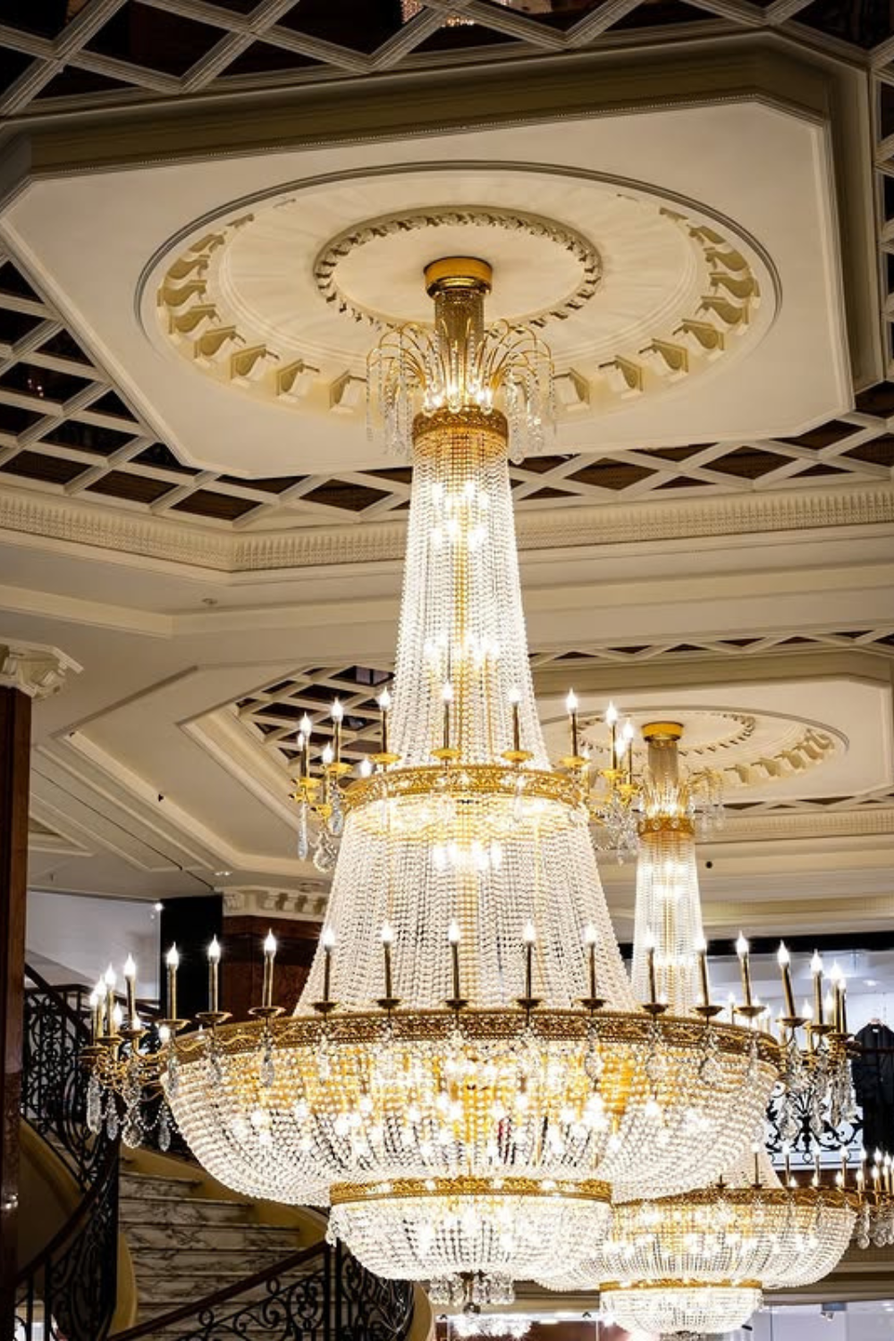 Luxury Empire Candle Lights Crystal Chandelier for High-ceiling - view 2