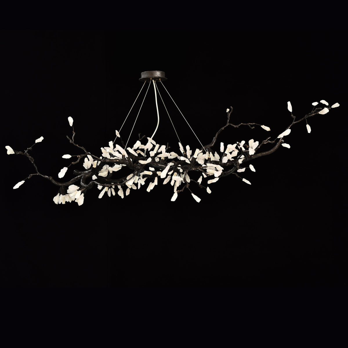 Selenite Crystal Blossom Branching Tree Chandelier - view 20