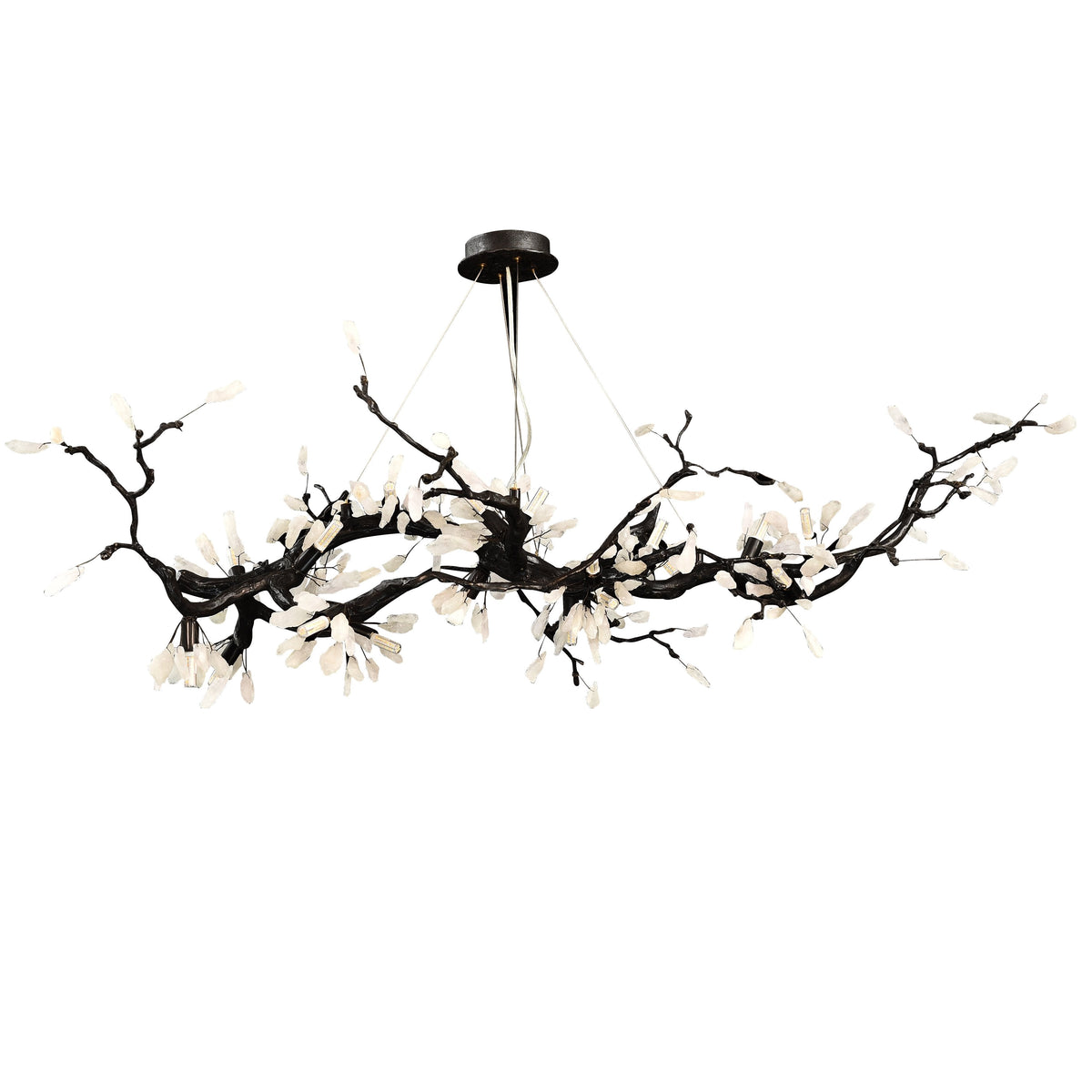 Selenite Crystal Blossom Branching Tree Chandelier - view 30