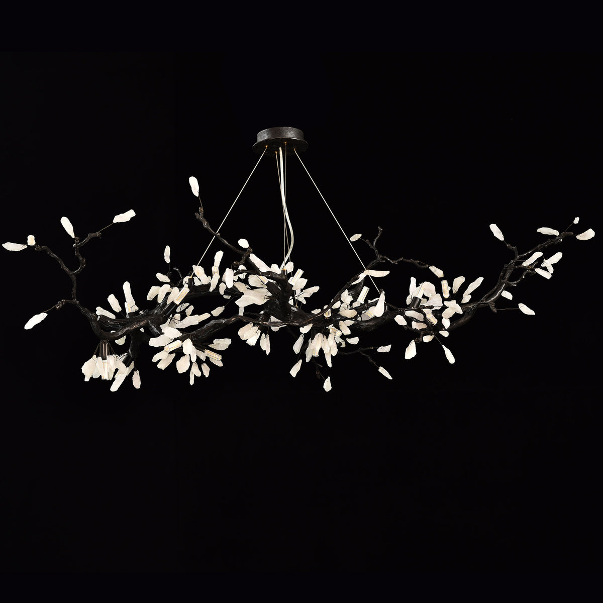 Selenite Crystal Blossom Branching Tree Chandelier - view 21